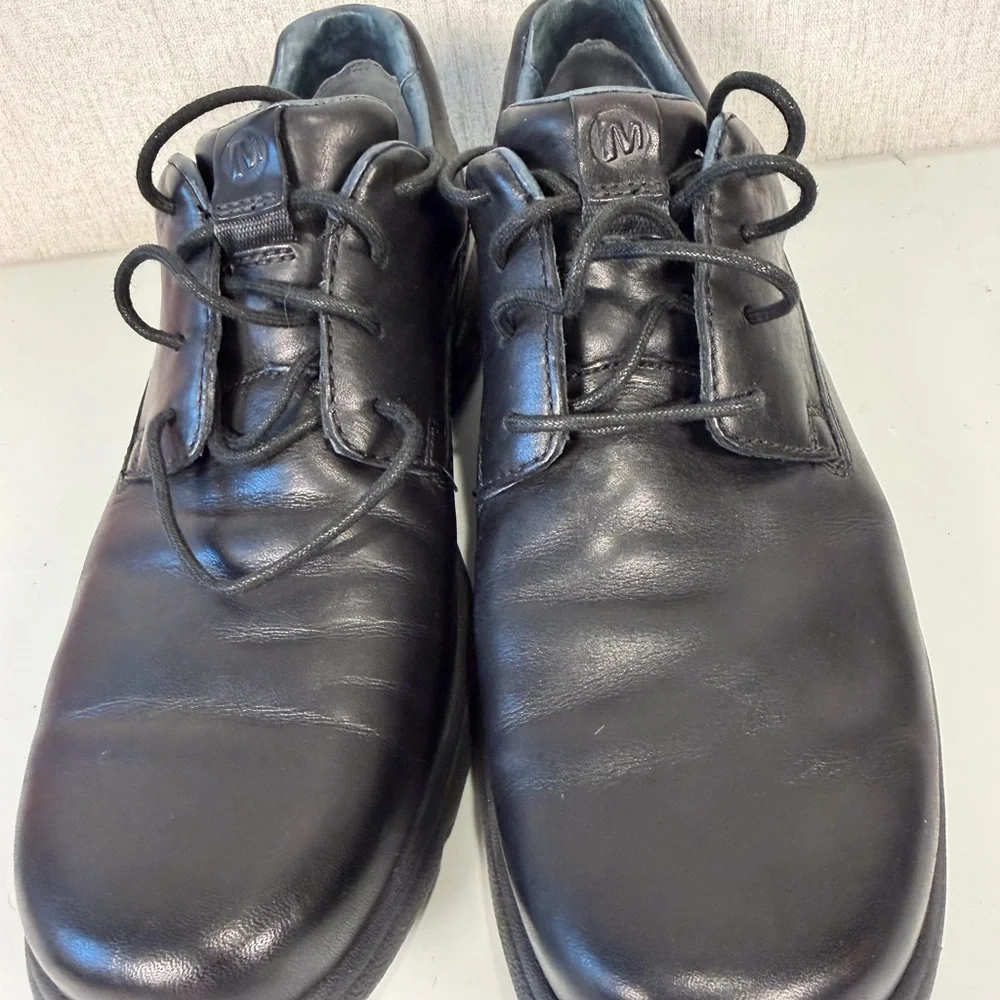 Merrell Shoes Patent‎ Pending Men Size 10.5 Leather Black Leather